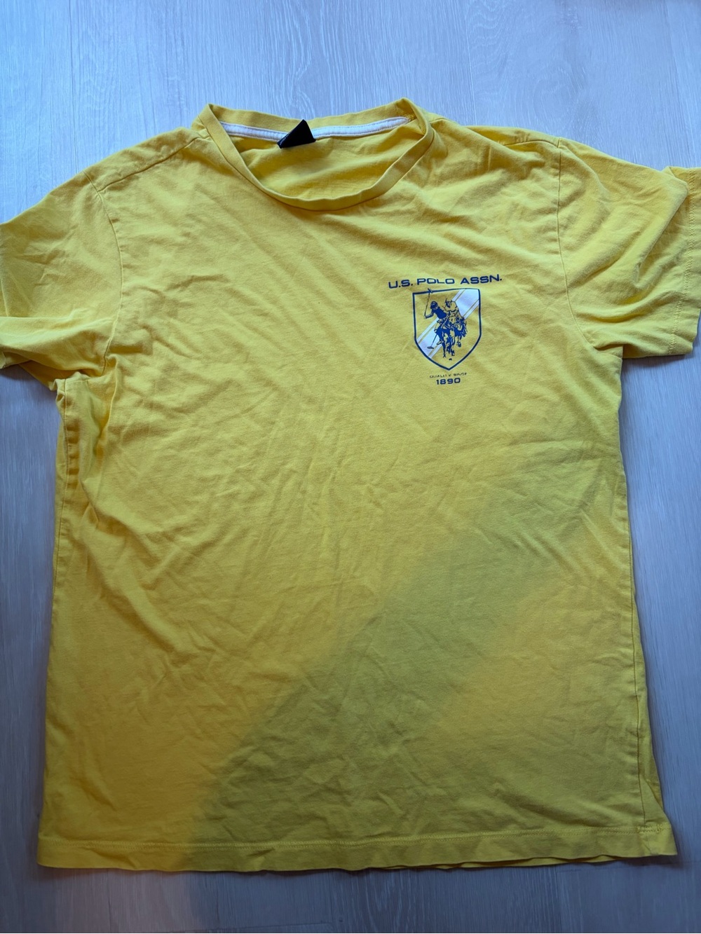 U.S. Polo Assn. Men’s Yellow Crew Neck Logo Tee